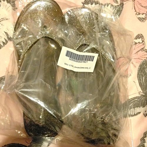 Women black glitter - black, jelly