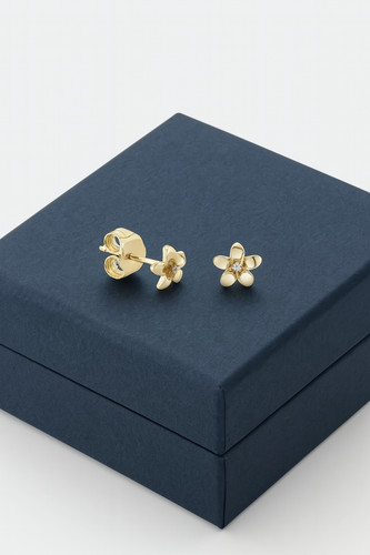 9ct gold stud - stud, flower