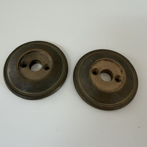 Brass door knob back - 2,