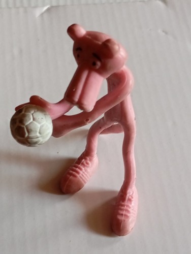Pink panther rubber figurine - pink,
