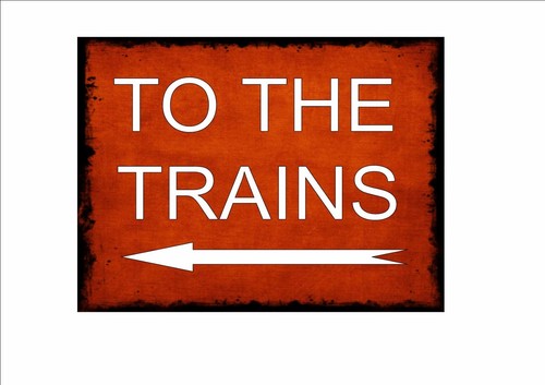 Railway station sign - railway,