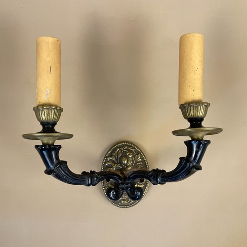 Antique wall light metal black - light,