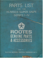 HUMBER SUPER SNIPE SERIES I-IV