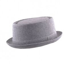 Unisex Mens Ladies Pork Pie Wool Blend Porkpie Trilby Hat With Band