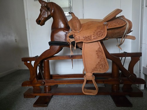 Large wooden rocking horse - wooden,