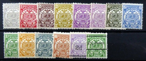 Transvaal 1885 14 values - 1885/93,