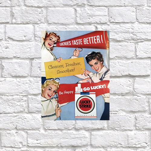 Lucky strike retro tin - tin, metal