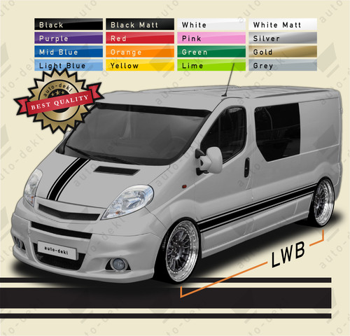 Side stripes bonnet stickers - side,