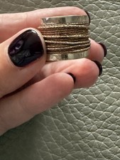 Links of London Celeste Sterling Silver & Rose Gold Vermeil Ring, Wide, Size L