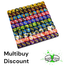 10 d6 Acrylic 12mm dice + dice bag - warhammer 40k - table top - DnD - multibuy