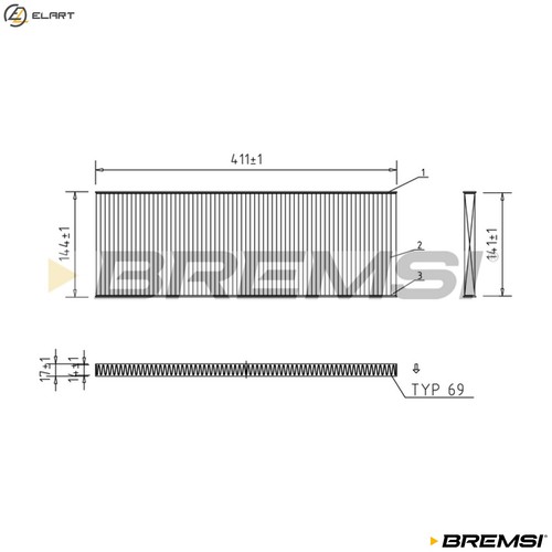 Filter cabin air fc1532 - filter,