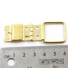 2 SMALL GOLD PLATED 60mm x