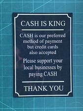 Cash Is King Metal Sign