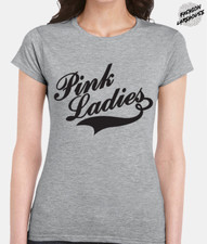 Pink Ladies Ladies T Shirt Cool Retro Design Grease Fan T-Birds Fancy Dress Top