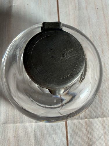 Vintage glass ink well - glass,