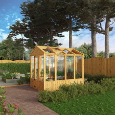 8 x 6 Glass Wooden Greenhouse
