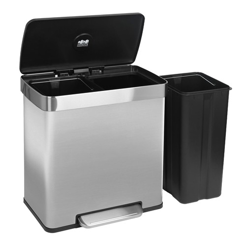 60l double kitchen pedal - kitchen, bin