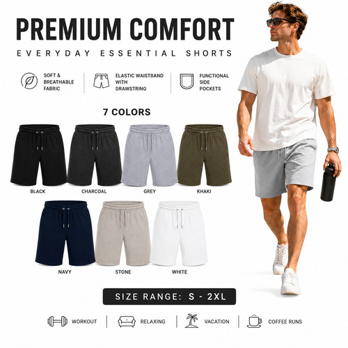 Mens fleece shorts - mens, jogger