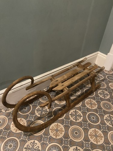 Vintage wooden davos sledge - davos,