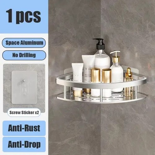 Drill bathroom shelf corner - no,