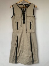 Dolce & Gabanna Safari Style Black and Beige Dress