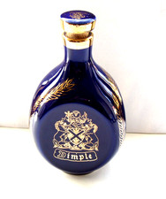 john haig's dimple scotch whisky decanter empty blue 43% GL 75cl in VGC