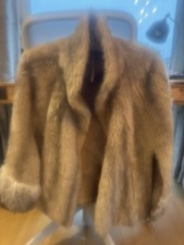  Vintage Faux Fur Shawl Wrap