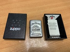 JIM BEAM PEWTER LABEL ZIPPO LIGHTER GOOD BOXED CONDITION! 100% CHARITY AUCTION!