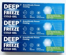 3 X Deep Freeze Cold Gel 35g-Fast Acting-Cooling, Soothing & Pain Relief
