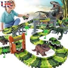 144 Pcs Dinosaur Toys Car Race