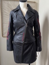 Harley Davidson 5 in 1 Womens Leather Jacket Skirt Dress Halter Top Sz 8 NWT