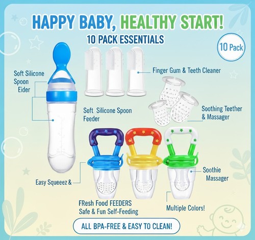 Pack baby food feeder set - 10,