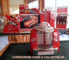 Vintage 1996 Coca Cola Tabletop Jukebox Battery Op Musical Bank  Works ~ Video