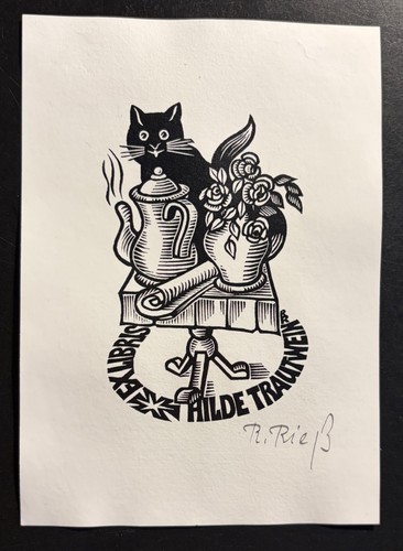 Libris katze auf tisch - auf,