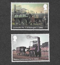 Trains stamps steam - steam, railways