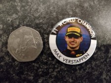 MAX VERSTAPPEN F1 WORLD CHAMPION BADGE  38mm  IN SIZE