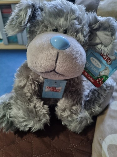 Tatty teddy grey soft plush - teddy, 8"