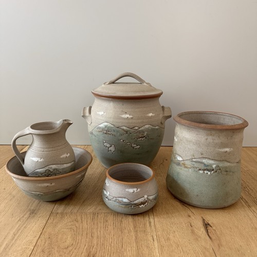 Vintage studio pottery crock - studio,