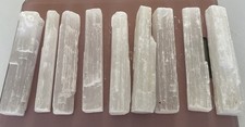 Selenite Crystal Wand Stick Wand Natural Rough Raw Mineral Unpolished 9-10cm x 4