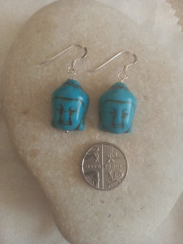 Buddha head howlite - head,