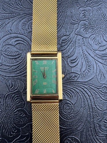 Gold green vintage seiko - gold,