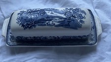 Rare Vintage Butter Dish by Alfred Meakin vintage , blue and white floral