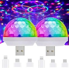 2 pcs USB Mini Disco Lights