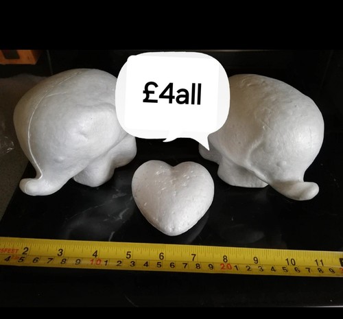 Polystyrene elephants and - elephants,