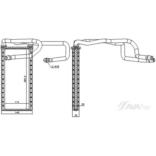 Heater matrix for - matrix, rover