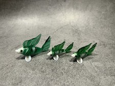 Vintage Set of 3 Green Striped