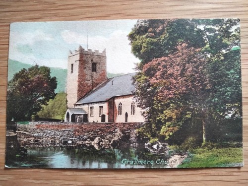 Postcard grasmere church - postcard,