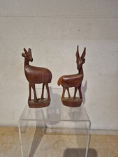 Gazelle VTG Hand Carved Wooden