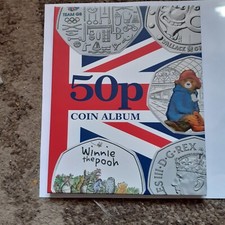 new compact UK 50p album  holds up to 30 royal mint 50p coins