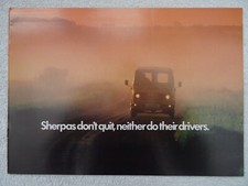 LEYLAND SHERPA VANS Brochure c1979: Tipper,Bus,Camper,Fire Engine,Chassis/Cab.